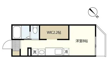 MINERALIA宮島口(ワンルーム/1階)の間取り写真