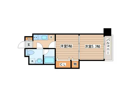 定禅寺HILL(2K/9階)の間取り写真