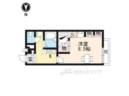 レオパレス瀬田橋本(1K/2階)の間取り写真