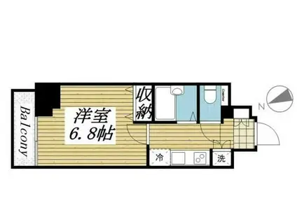 スパシエスタイル住吉(1K/10階)の間取り写真