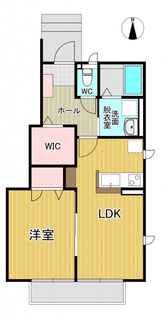 メゾン・桜(1LDK/1階)の間取り写真