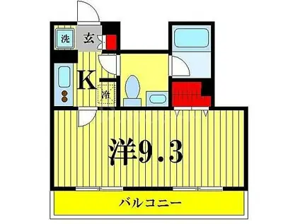 アゼスト亀戸II(1K/5階)の間取り写真