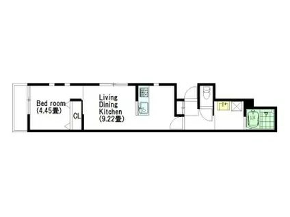 グレイス(1LDK/1階)の間取り写真