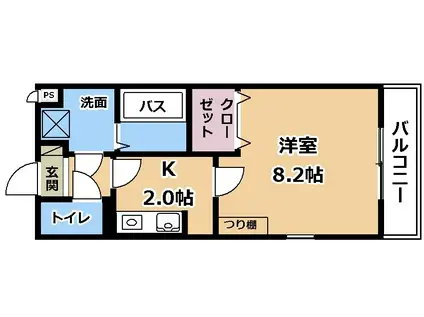 GROOVE南草津II(1K/4階)の間取り写真