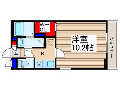 リコルテ霞ヶ丘(1K/2階)の間取り写真