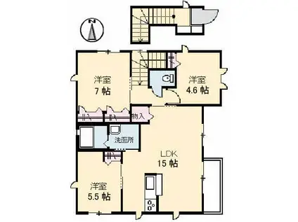 プリマヴェーラB棟(3LDK/2階)の間取り写真