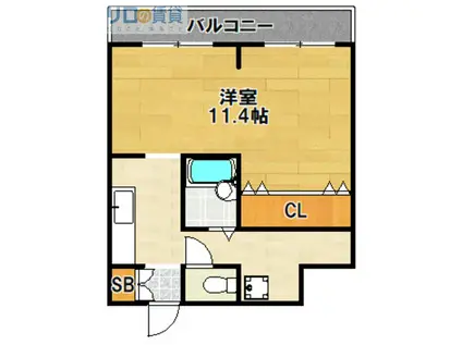 第7東昌ハイツ(1K/1階)の間取り写真