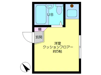 パークハイツ西池(ワンルーム/3階)の間取り写真