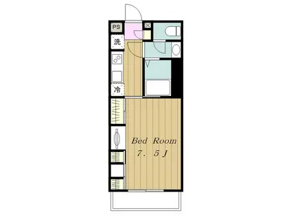 リブリ・ロイヤルサクセス(1K/1階)の間取り写真