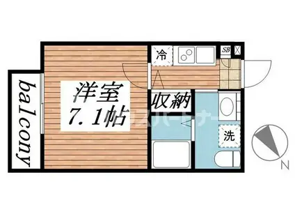 CHAINON津田沼(1K/3階)の間取り写真