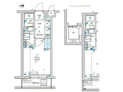 エストゥルース亀有(1K/1階)の間取り写真