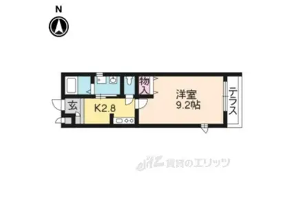 ケシミヤ上京(1K/1階)の間取り写真