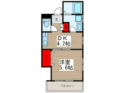 MAISON DE LIBERTE(1DK/1階)の間取り写真