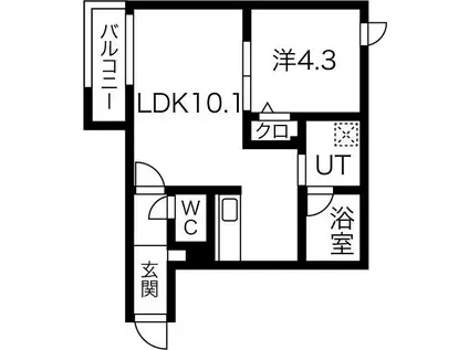 SACHI HEIM(2LDK/1階)の間取り写真