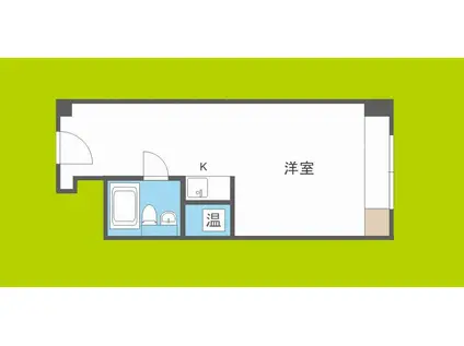 ステュディオ新御堂(ワンルーム/8階)の間取り写真