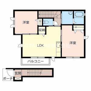 フォルム菖蒲台(2LDK/2階)の間取り写真