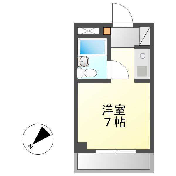 MARIYAハイツ(ワンルーム/3階)の間取り写真