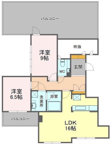 インペリアル安東(2LDK/4階)の間取り写真
