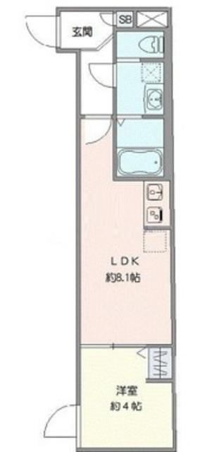 MAXIV CITY神楽坂(1LDK/1階)の間取り写真