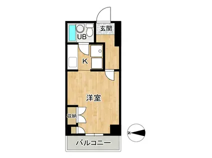 プラネッタ(1K/1階)の間取り写真