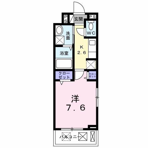 YSアビタシオン青柳(1K/3階)の間取り写真