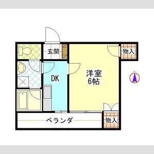NOAHビレッヂA(1K/2階)の間取り写真