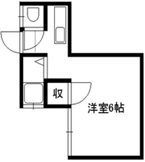 フクエイコーポ(ワンルーム/1階)の間取り写真