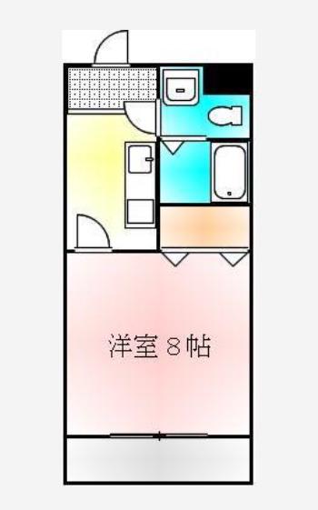 カーサハマ(1K/2階)の間取り写真