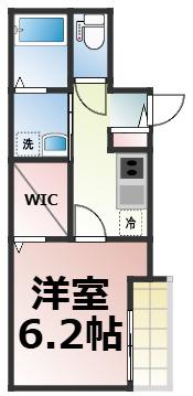 プロスパーコート桃谷(1K/3階)の間取り写真