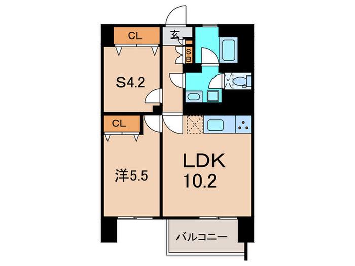 高田馬場(1SLDK/4階)の間取り写真