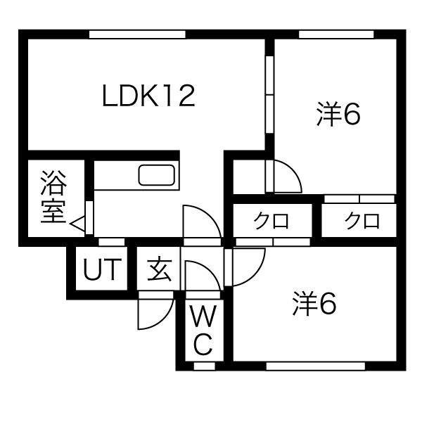 GEORGIA(2LDK/2階)の間取り写真