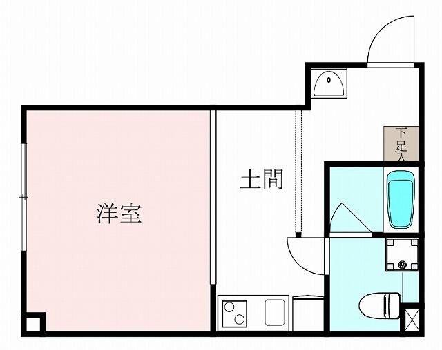 エフプレスト橋場(ワンルーム/4階)の間取り写真