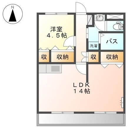 サンライズ2番館(1LDK/1階)の間取り写真