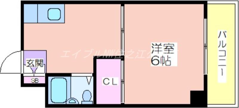 ラパンジール大国III(1K/3階)の間取り写真