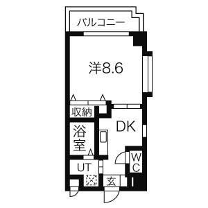 グランドール萩山(1DK/1階)の間取り写真