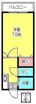 ファーストインベルファーレ参番館(1K/2階)の間取り写真