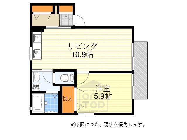 ハイツデュオA棟(1LDK/1階)の間取り写真
