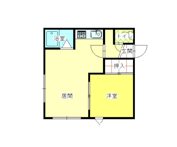 コーポコスモ(1LDK/2階)の間取り写真