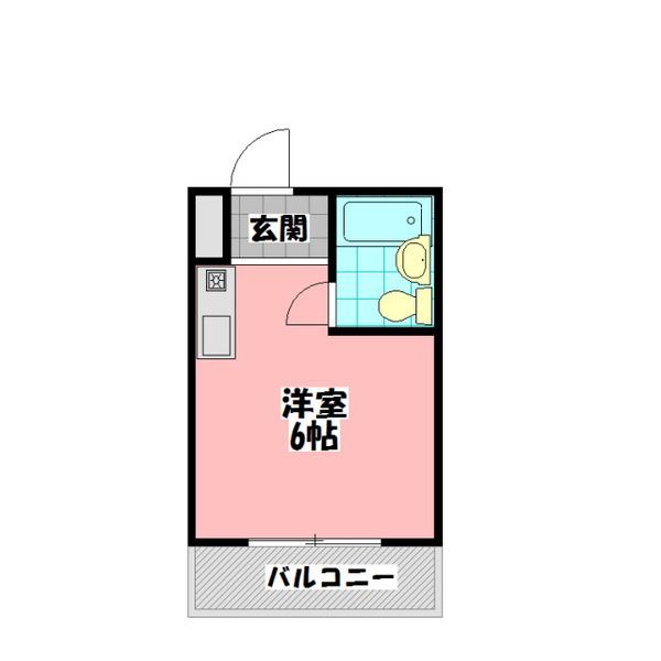 グリーンハイツ新森(ワンルーム/4階)の間取り写真