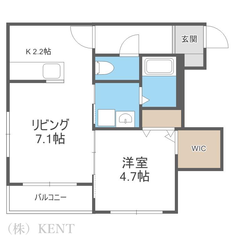 アウラ サッポロ(1LDK/4階)の間取り写真