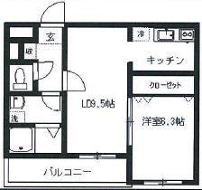 メゾン・ド・大塚(1LDK/1階)の間取り写真