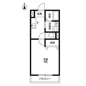 アンプルール リーブル プロパティ(1K/2階)の間取り写真