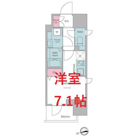 レジディア大森II(ワンルーム/10階)の間取り写真