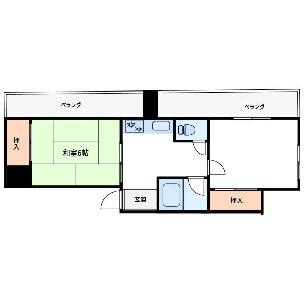 松嶋ビル(2DK/5階)の間取り写真