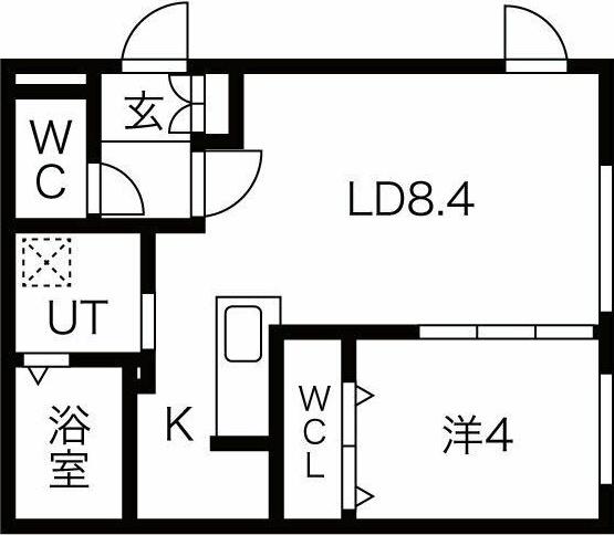 PINO KITAMARUYAMA(1LDK/1階)の間取り写真