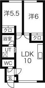 スウィートキャンディ(2LDK/1階)の間取り写真