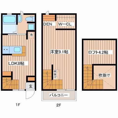 アルタイル(1LDK/1階)の間取り写真