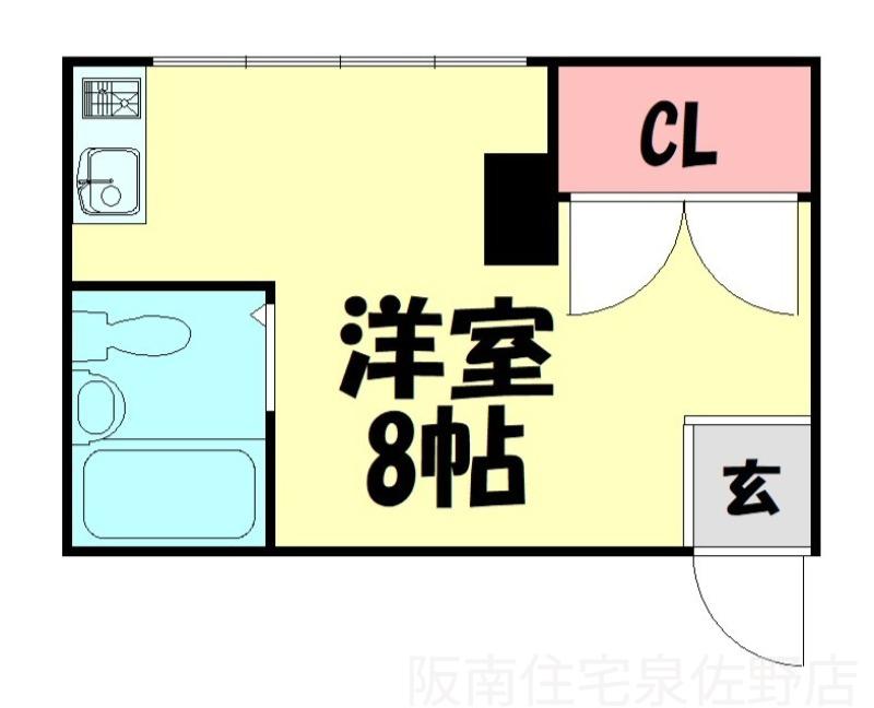 オリーブ泉佐野駅前ビル(ワンルーム/4階)の間取り写真