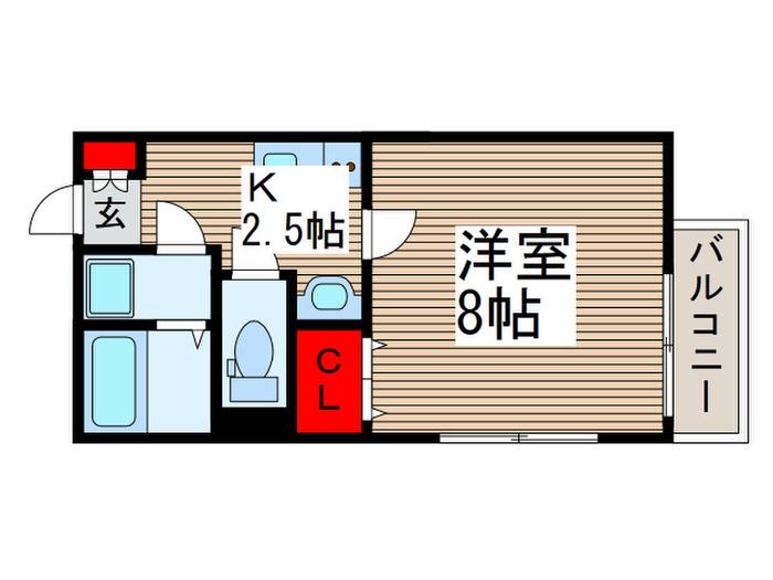 BRILLO INICIO(1K/2階)の間取り写真