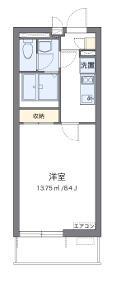 クレイノプラテリーアIII(1K/2階)の間取り写真